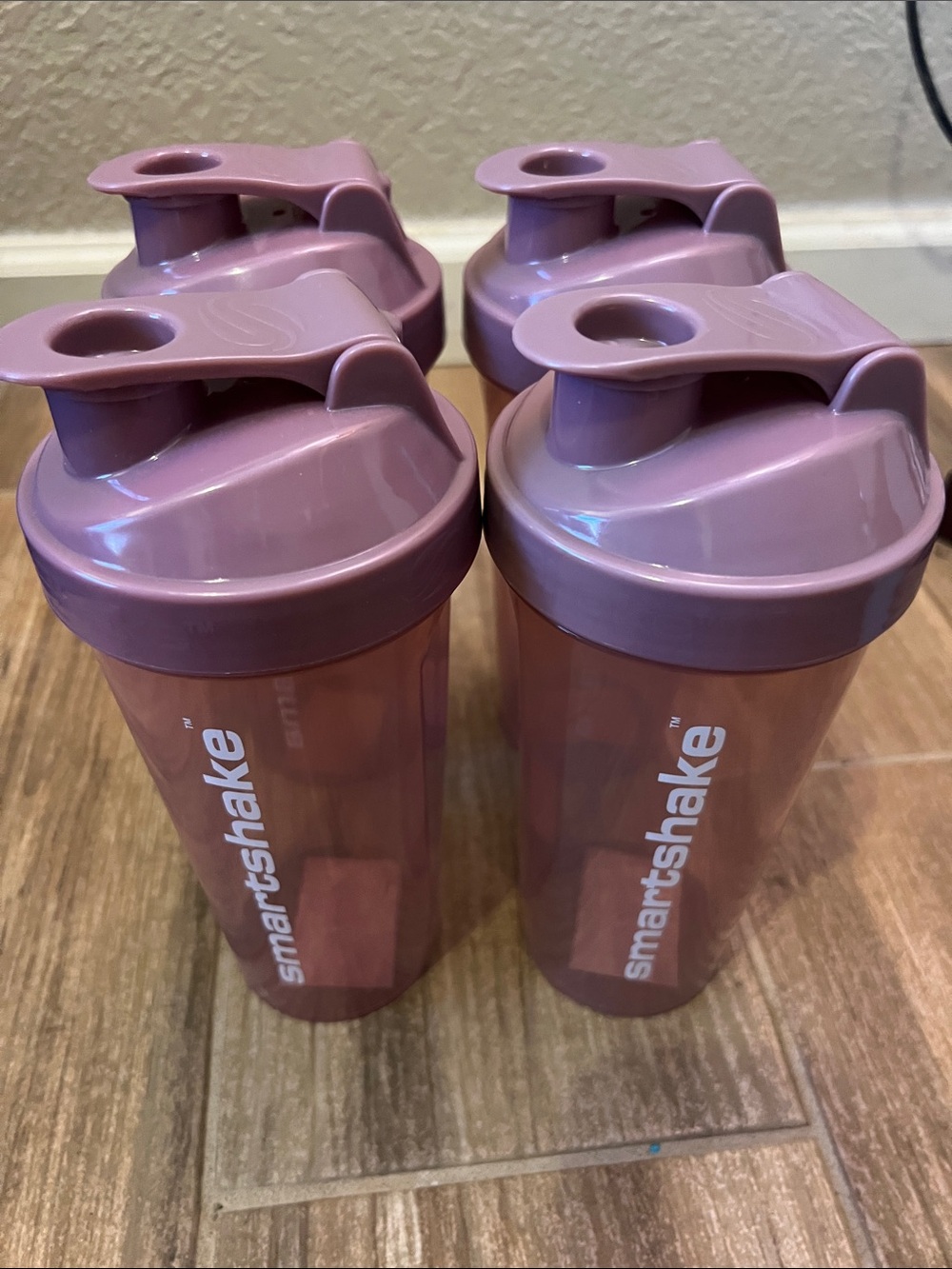 4 x Smart shaker shake lite series protein deep rose 27oz
